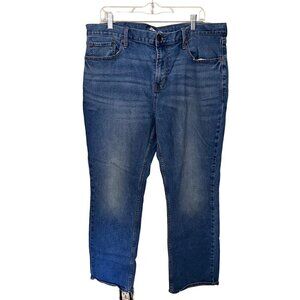 Old Navy Womens Plus Size Blue Denim Jeans 18 Wide Leg Stretch Casual